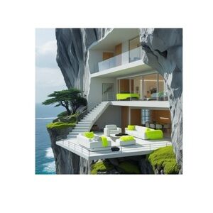 HANDCRAFTED digital art art by me NWT interior decor and architectural space